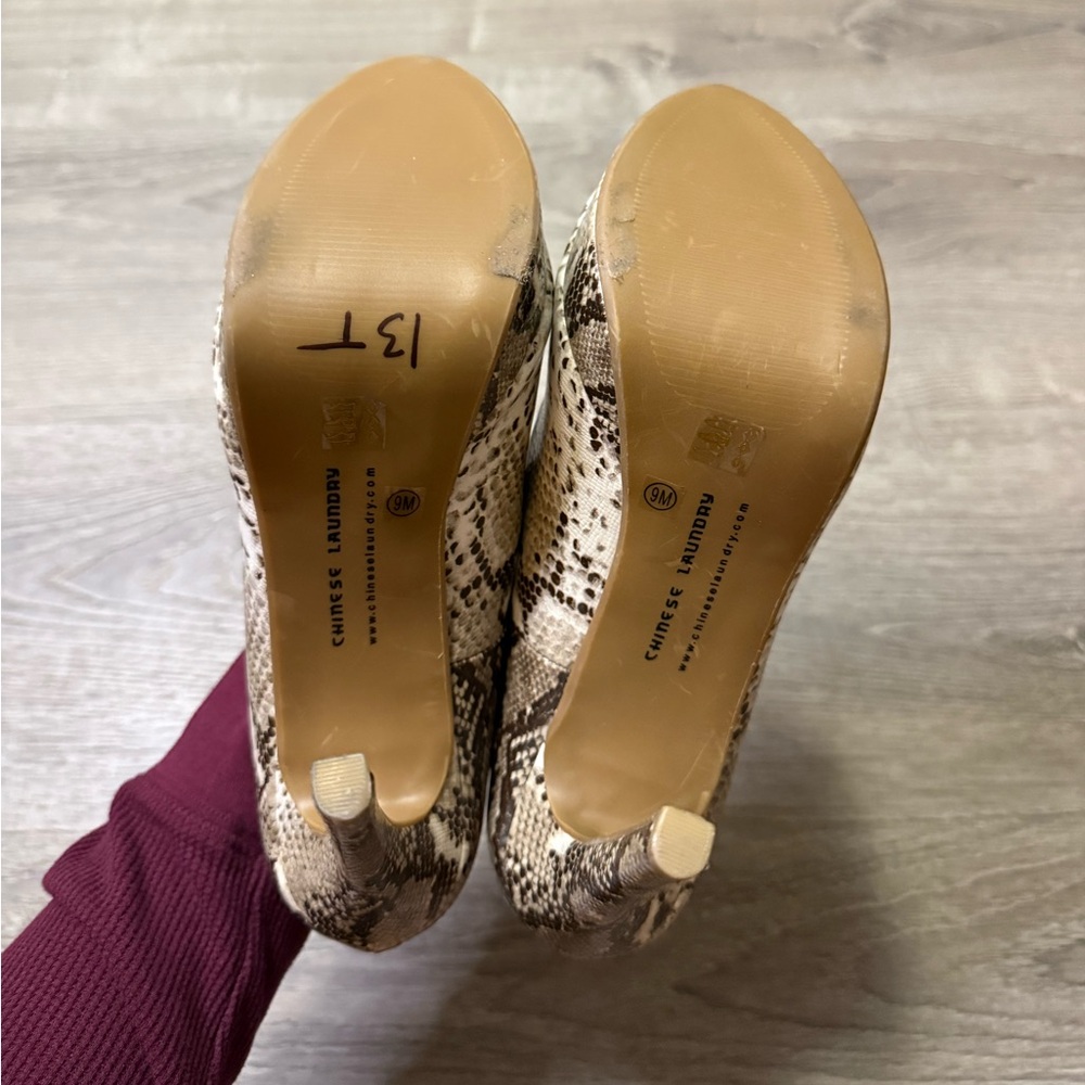 Chinese Laundry Python Platform Heels - image 8